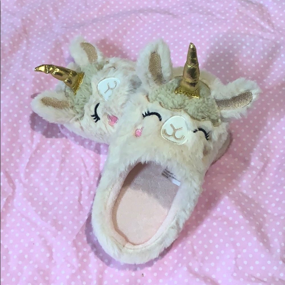Plush Unicorn Slippers EUC